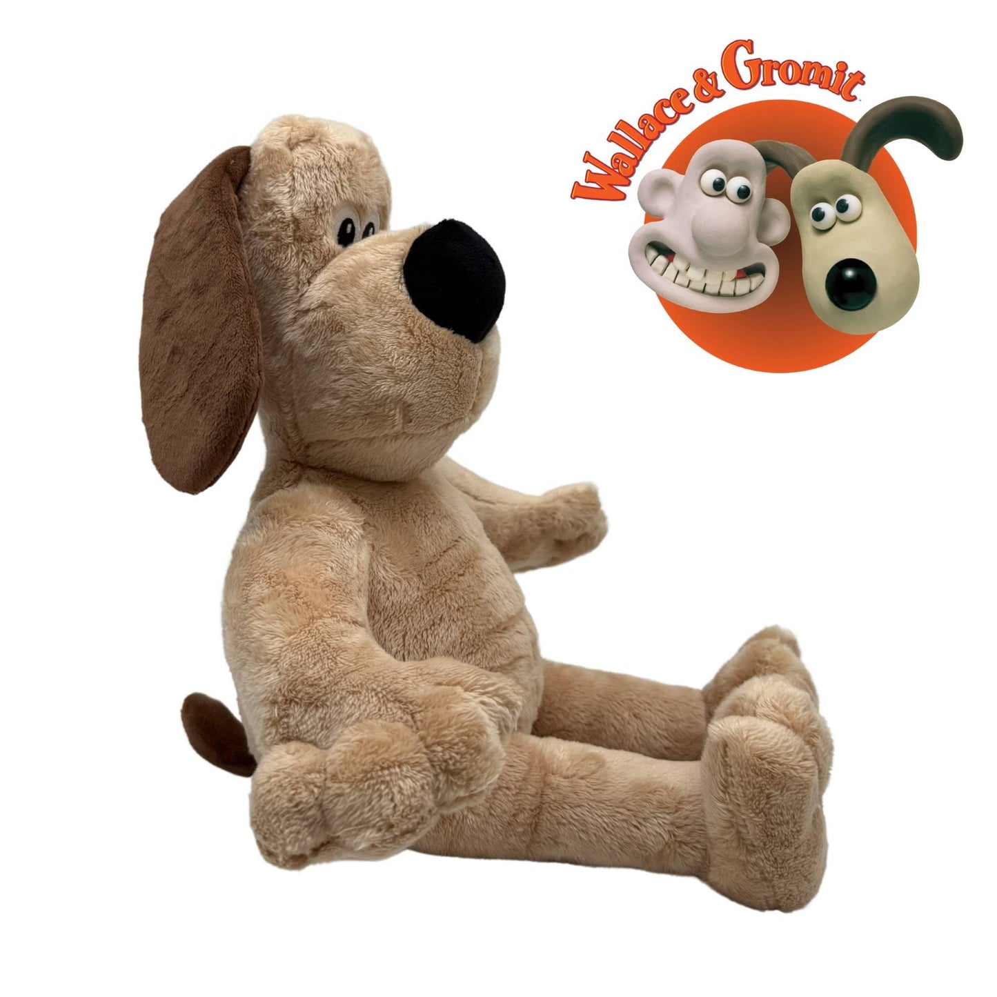 Zittende Gromit knuffel van Make a Bear – zachte knuffel met vulopening aan de zijkant om zelf te vullen en personaliseren