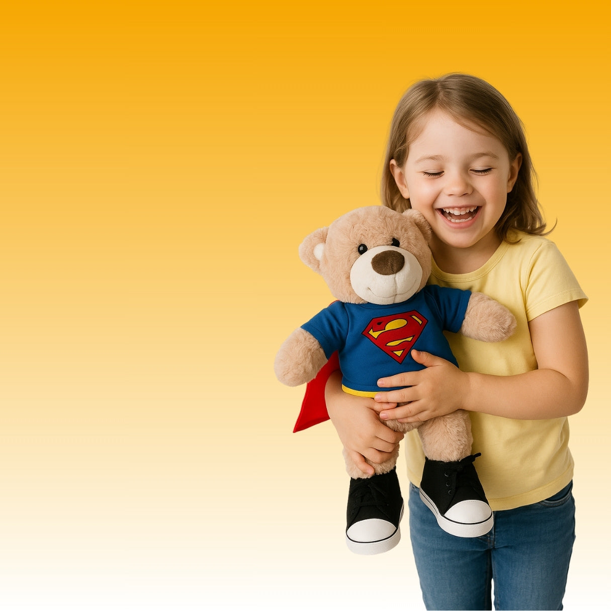 Kind met zelfgemaakte Make a Bear knuffel – mobiel headerbeeld van de knuffelbeleving