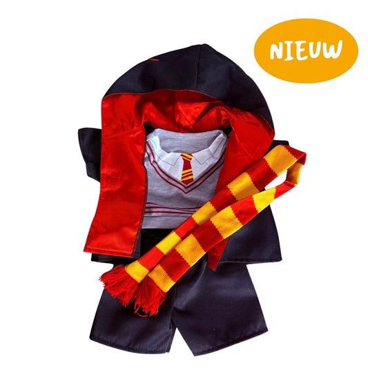 Tovenaar outfit voor knuffel – complete set met cape, broek, shirt en sjaal van Make a Bear