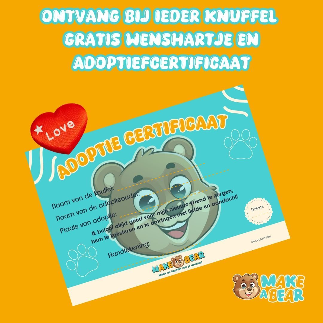 Adoptie certificaat voor je knuffel – Gratis downloaden
