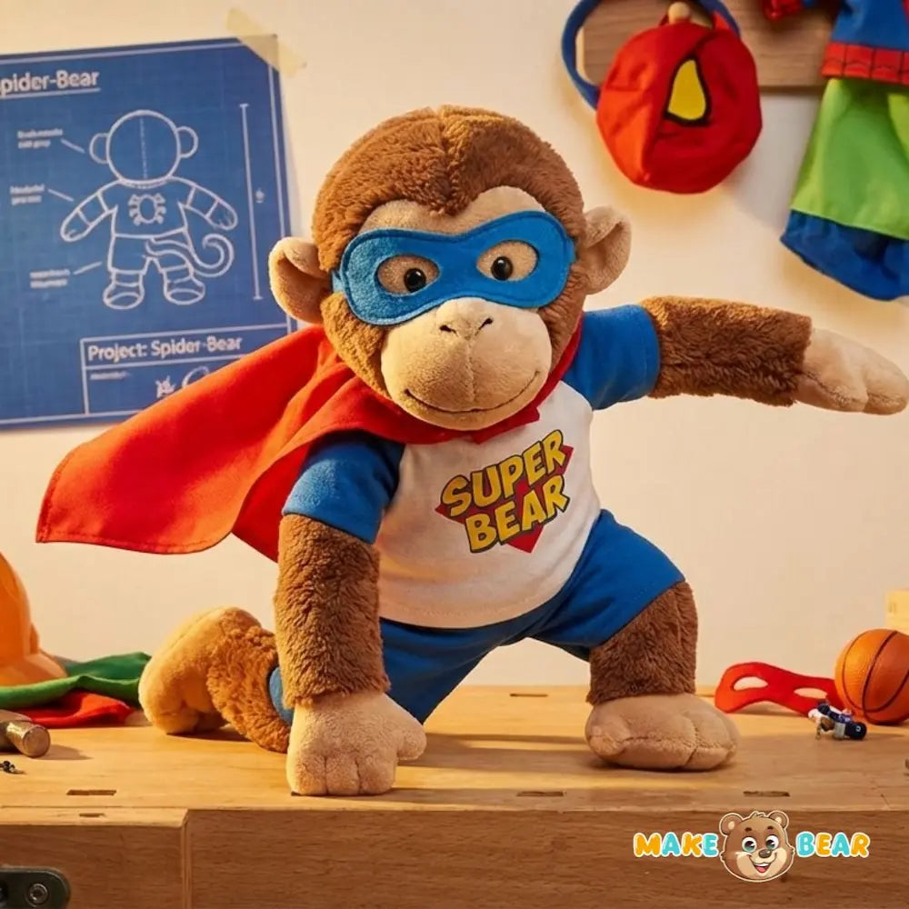 superheld  knuffel met tshirt - make a bear