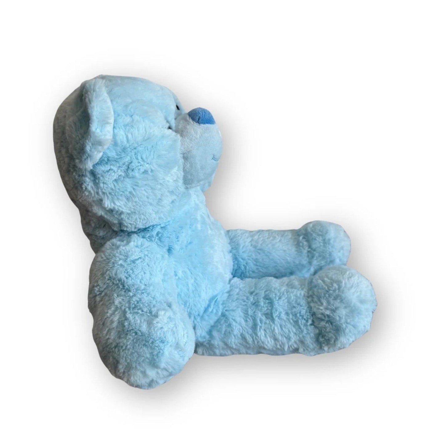 Zittende Binkie knuffelbeer van de zijkant rechts – zachte pluche beer om zelf te maken bij Make a Bear