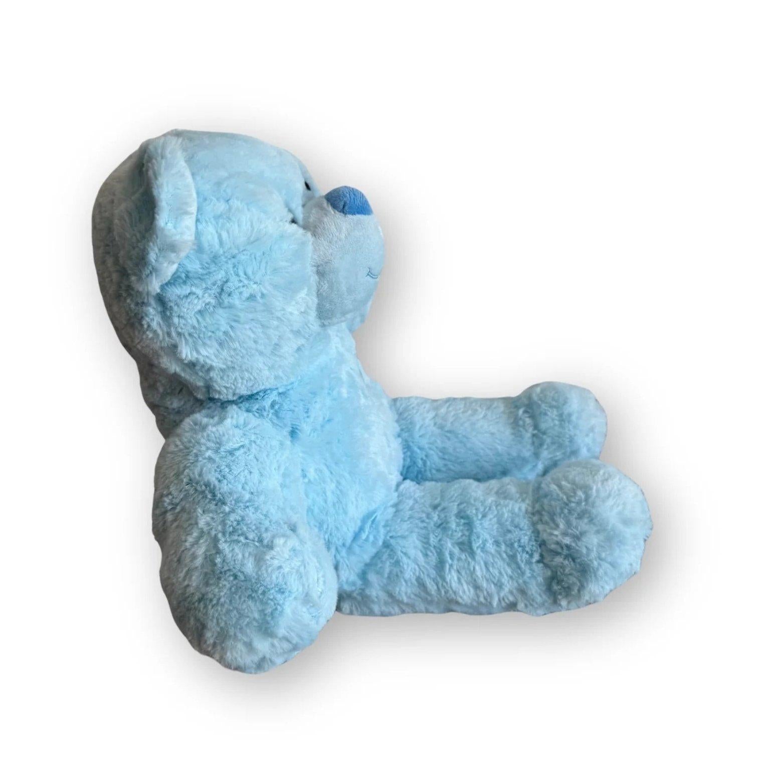 Zittende Binkie knuffelbeer van de zijkant rechts – zachte pluche beer om zelf te maken bij Make a Bear