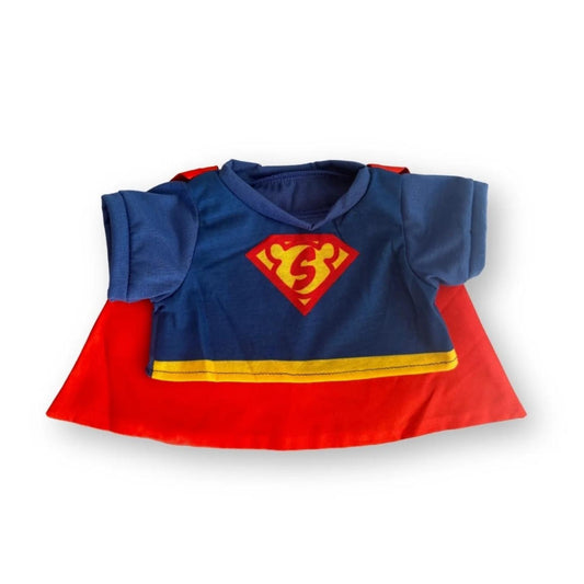 Superknuffel T-shirt met rode cape – verander je knuffel in een superheld bij Make a Bear