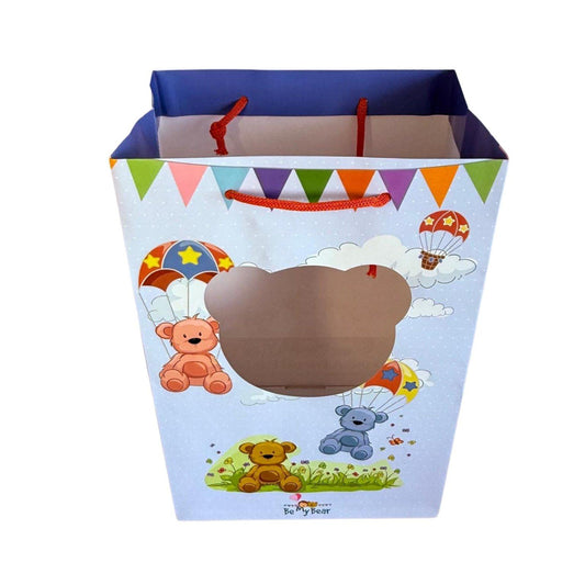 Make a Bear draagtas voor 40 cm knuffel – stevige tas met berenkop-opening aan de voorkant