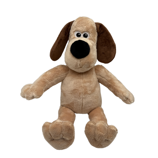 Zittende Gromit knuffel, geïnspireerd op Wallace & Gromit – verkrijgbaar bij Make a Bear
