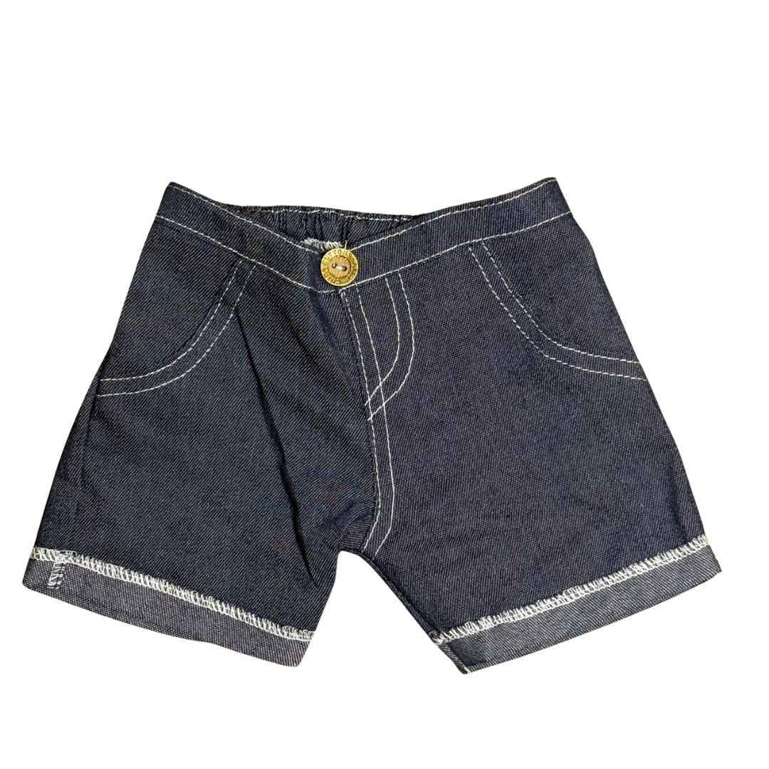 Jeansbroek voor knuffels, geschikt voor 40cm knuffels. Perfecte aanvulling op de hoodie en jeans set voor stijlvolle knuffelkleding.