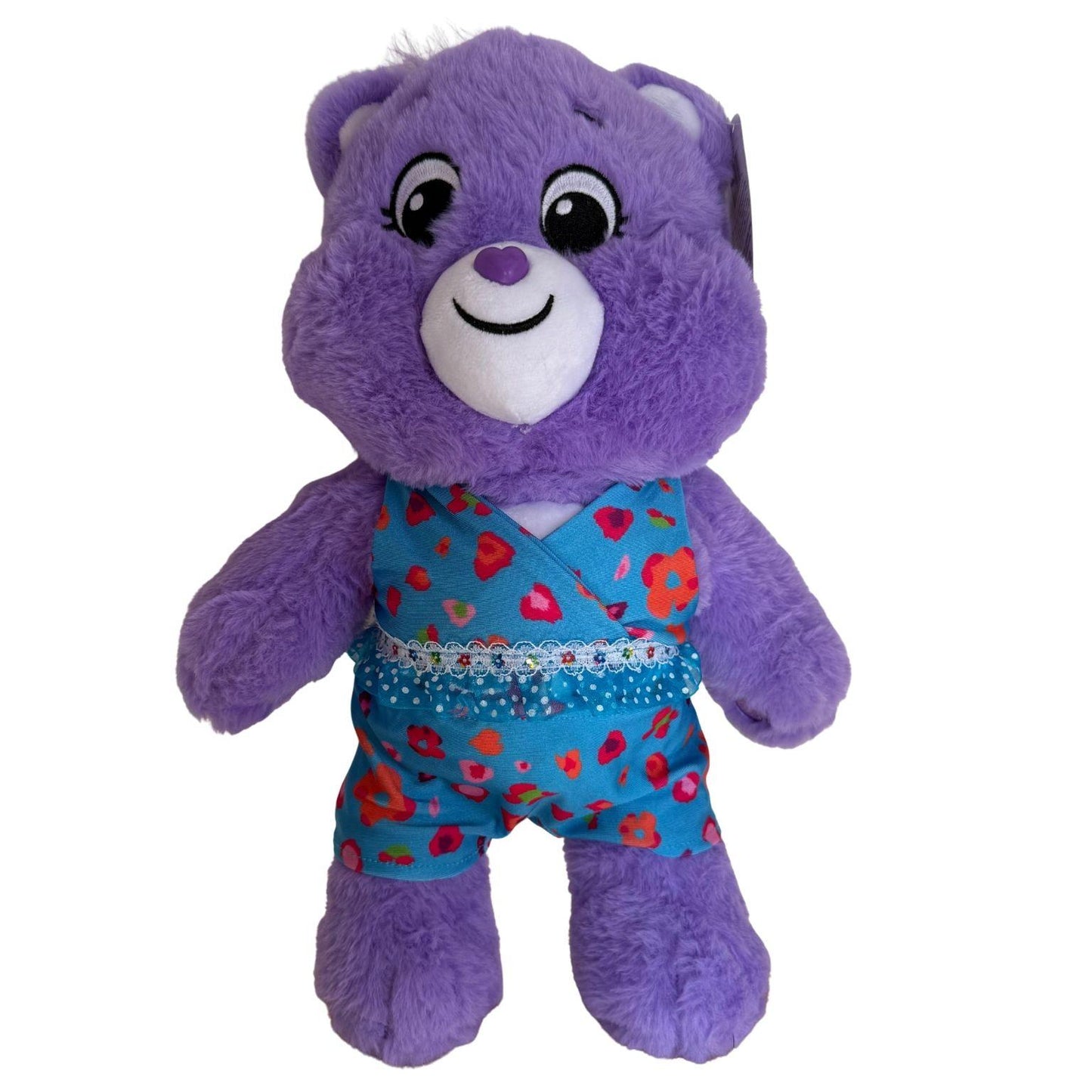 Achterkant van het Troetelbeertje – Eerlijkheidsbeertje in bikini, met zichtbare opening om de knuffel zelf te vullen bij Make a Bear