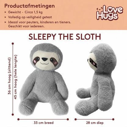 Verzwaringsknuffel luiaard 1,5 kg - 45cm